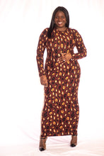 Load image into Gallery viewer, The body dress Rust Leopard
