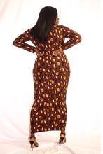 Load image into Gallery viewer, The body dress Rust Leopard
